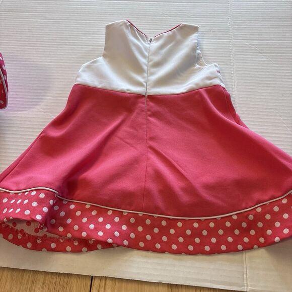 Bonnie Baby Pink White Polka Dot Dress Jacket Outfit Easter/special Occasion 12M - Picture 8 of 10